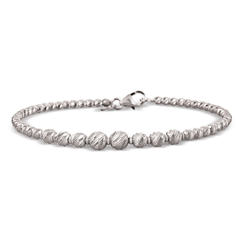 Moon Cut Bead Bangle - Graduated