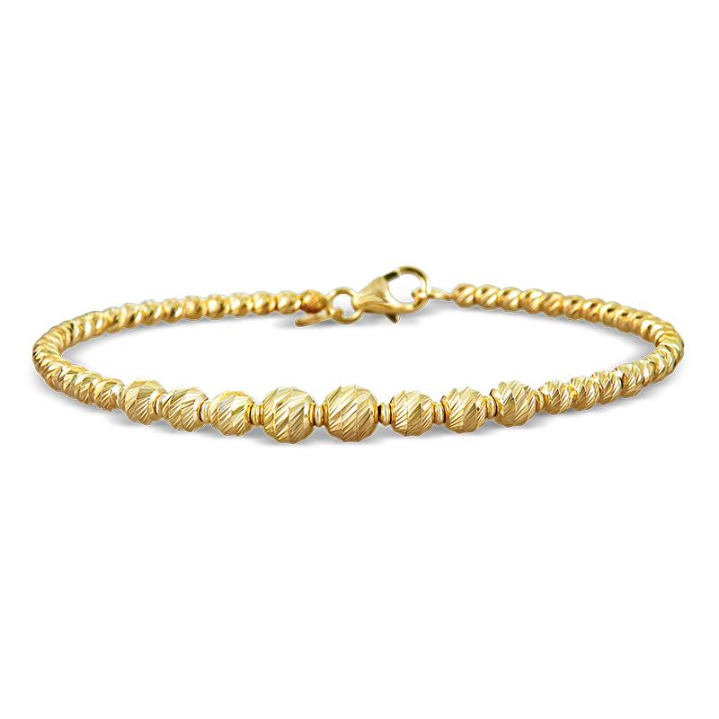 Moon Cut Bead Bangle - Graduated