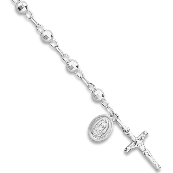 White Gold Rosary Bracelet