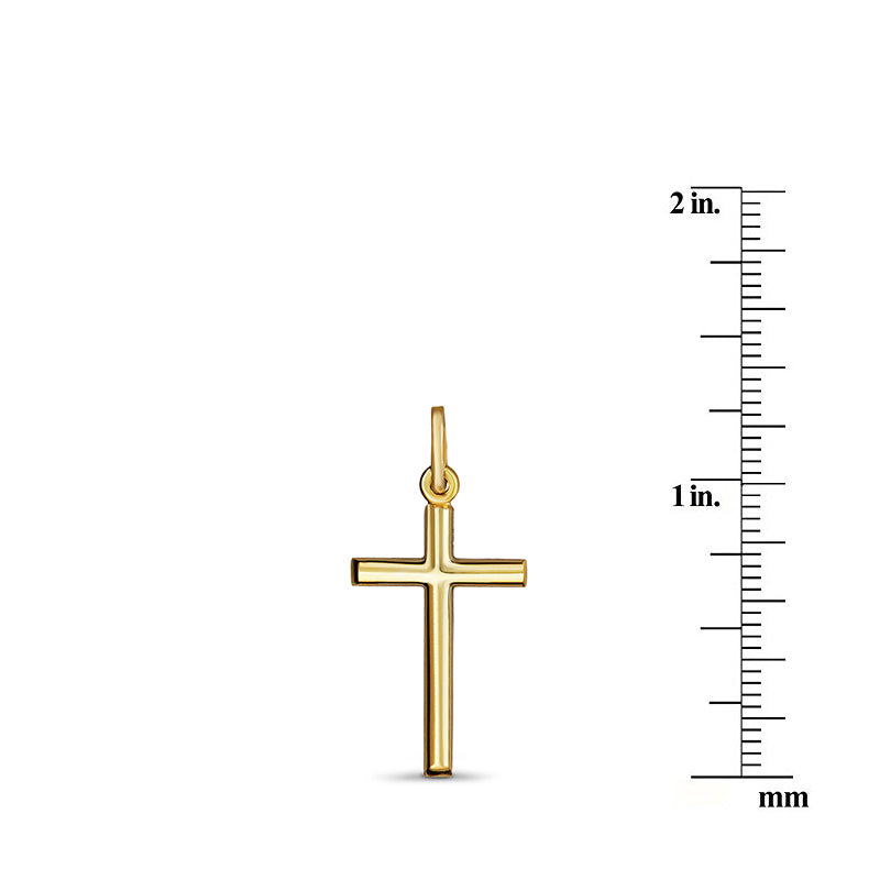 Plain Yellow Gold Cross - Medium