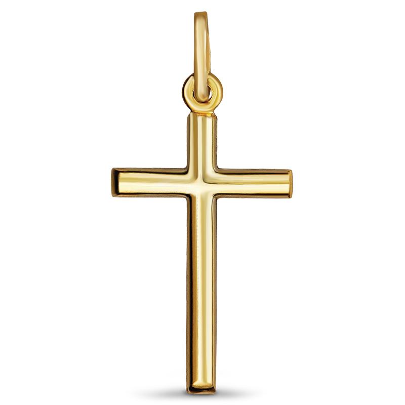 Plain Yellow Gold Cross - Medium