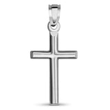 Plain White Gold Cross - Small