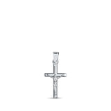 Simple Cross Pendant in White Gold